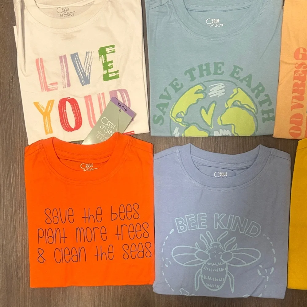Girls Tees Bundle of 6 size 5/6 - Picture 4 of 4